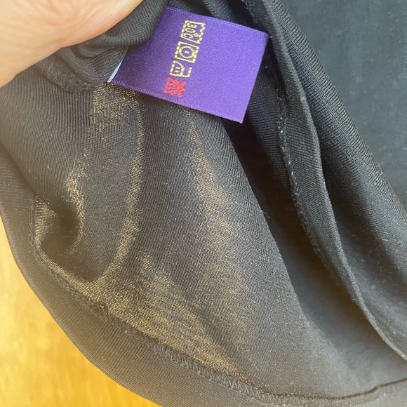 VINTAGE RALPH LAUREN purple label black TOP - Picture 6 of 7